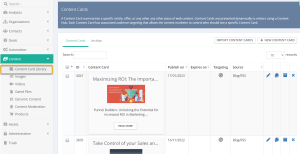 content card library
